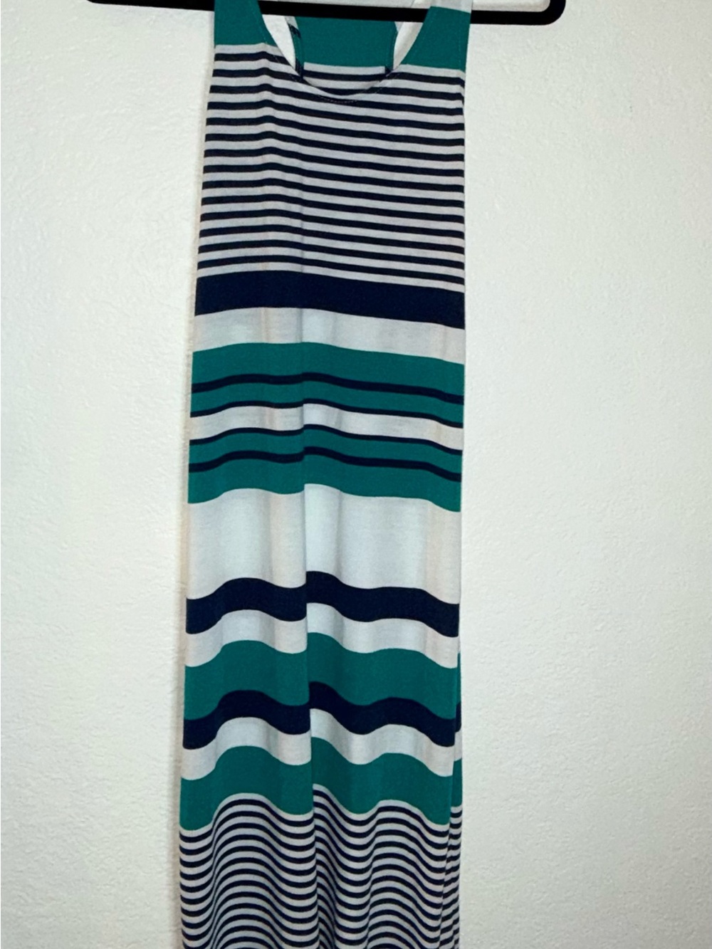Just Love Teal, Navy & White Striped Maxi Skirt